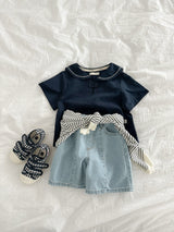 ［minirobe］Point sailor shirt