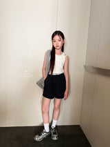 ［comma］Lettering band short pants
