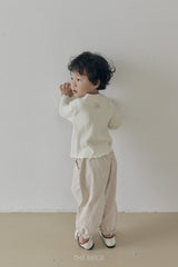 ［The beige］Dot Frill Pants