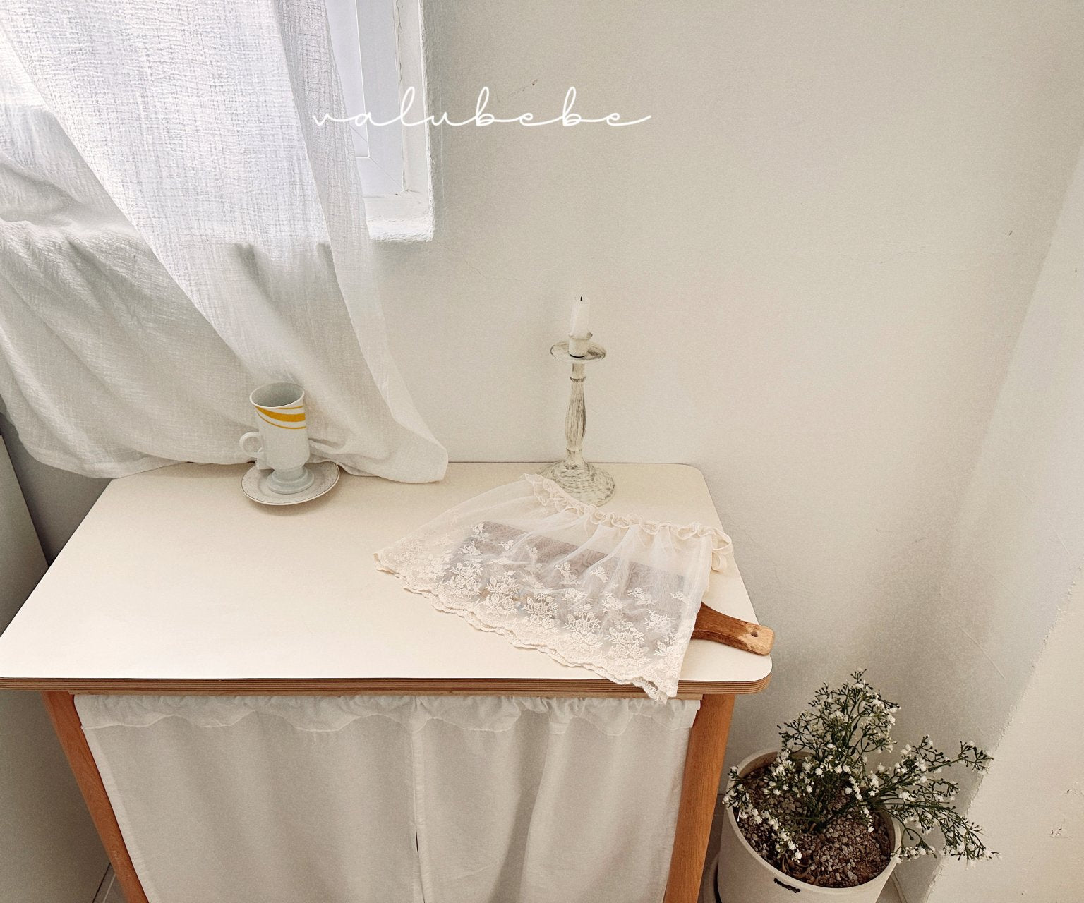 ［valubebe］Lace layered apron skirt (baby)