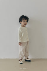 ［The beige］Dot Frill Pants