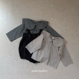 ［mimi market］Sunny check sailor blouse