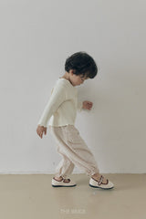 ［The beige］Dot Frill Pants