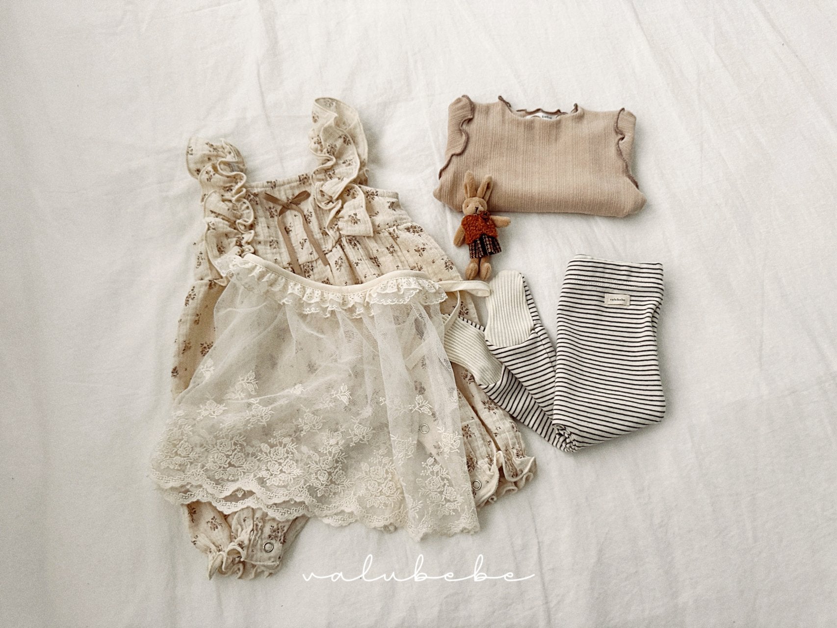 ［valubebe］Lace layered apron skirt (baby)