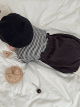 ［mimi market］Sunny check sailor blouse