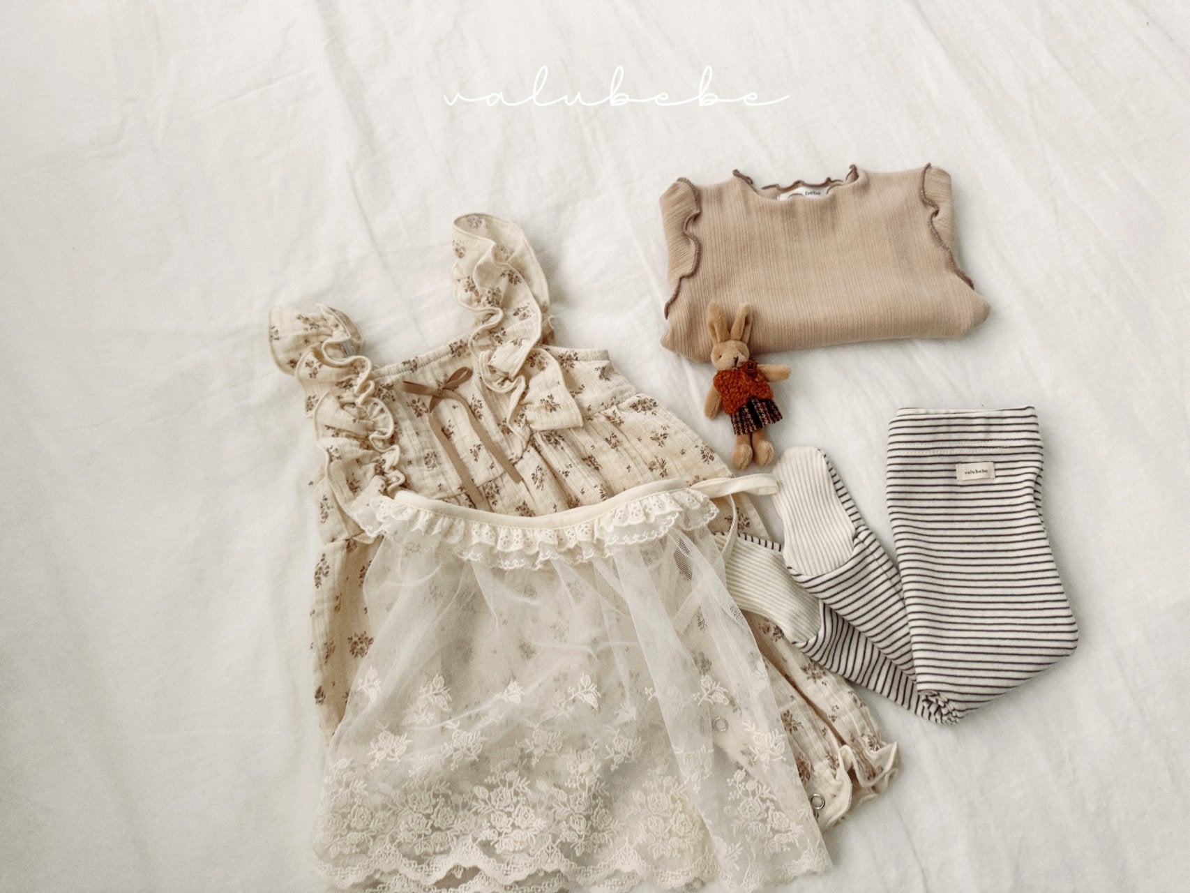 ［valubebe］Lace layered apron skirt (baby)
