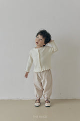 ［The beige］Dot Frill Pants