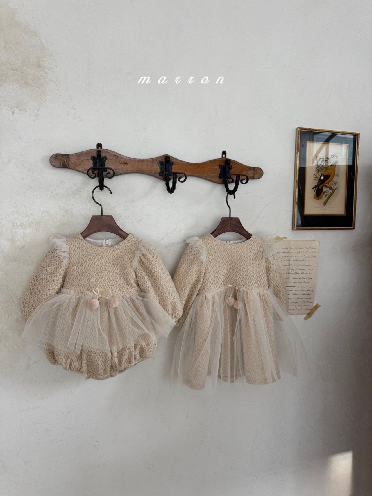 ［marron］Cherry shasha dress