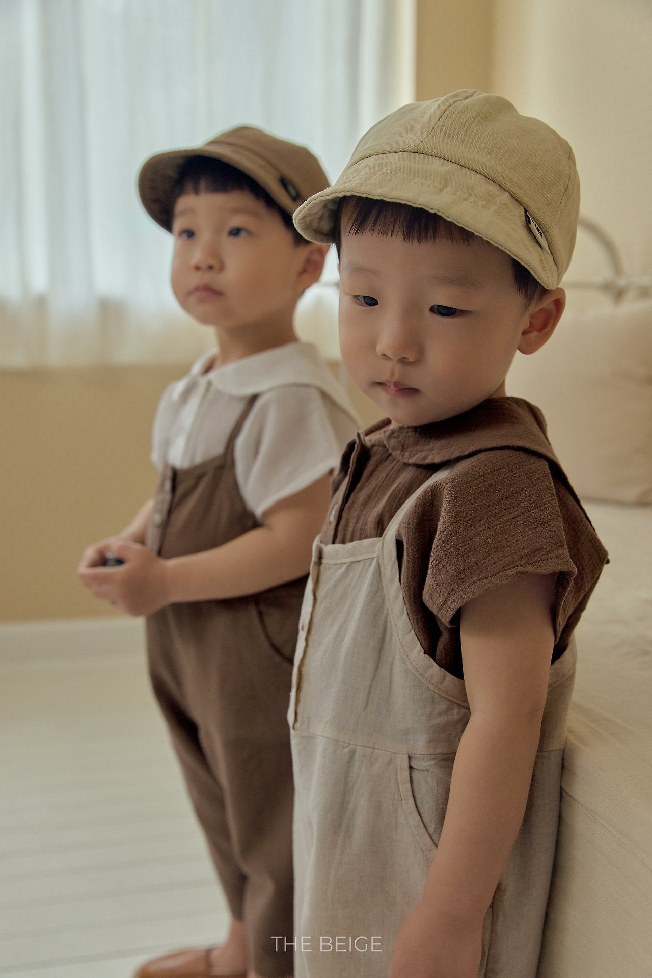 ［The beige］Binding overalls