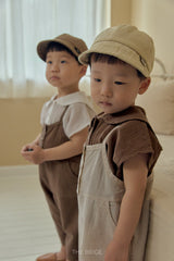 ［The beige］Binding overalls