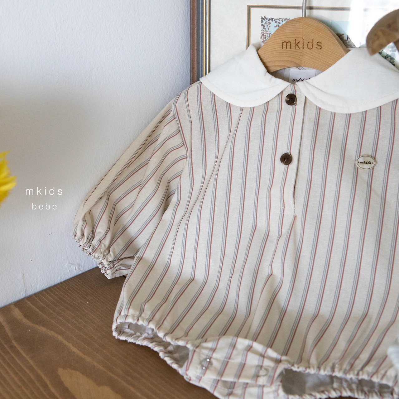 ［mkids］Almond collar rompers