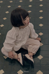 ［The beige］Dot Frill Pants