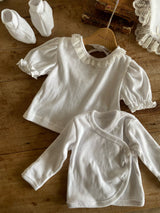 ［Anne shirley］Joy eyelet puff tops