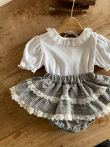 ［Anne shirley］Joy eyelet puff tops