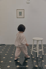 ［The beige］Dot Frill Pants