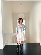 ［comma］Lace cancan one-piece