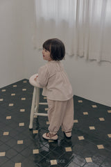 ［The beige］Dot Frill Pants