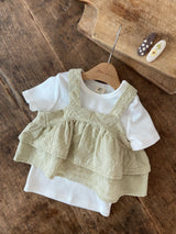 ［Anne shirley］Flat basic button tee