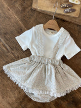 ［Anne shirley］Flat basic button tee