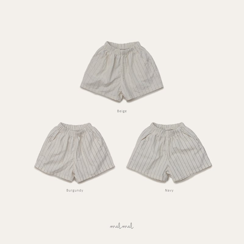 ［melmel］Stripe short pants