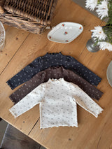 ［marron］Ribbon mellow neck tops