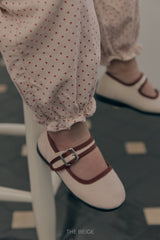 ［The beige］Dot Frill Pants