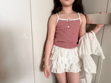 ［comma］Stripe lace camisole