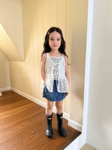 ［comma］Stripe lace camisole