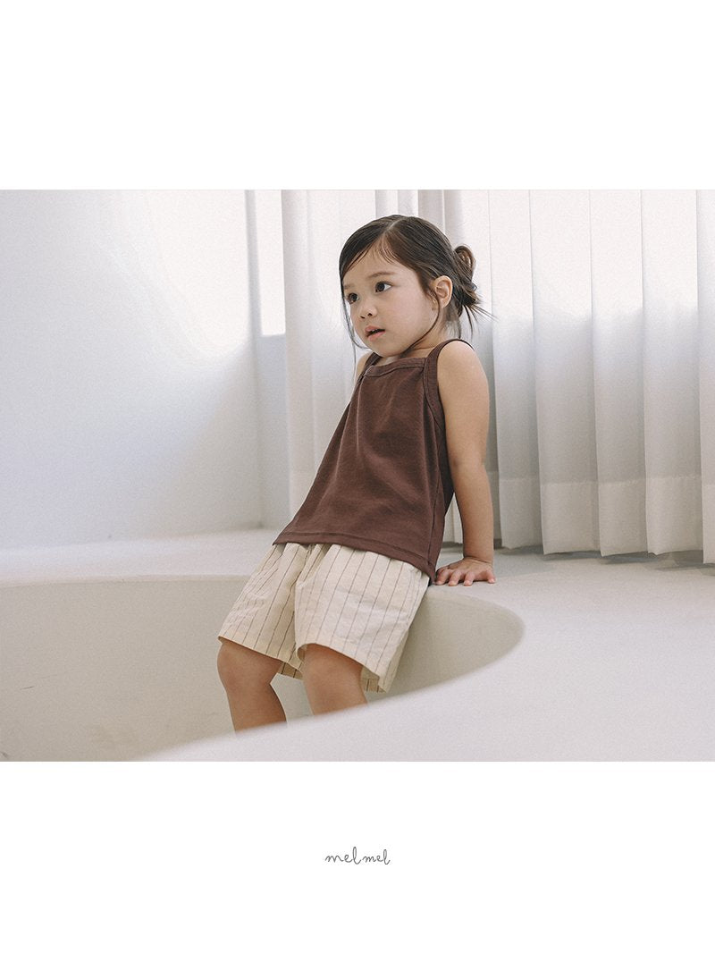 ［melmel］Stripe short pants
