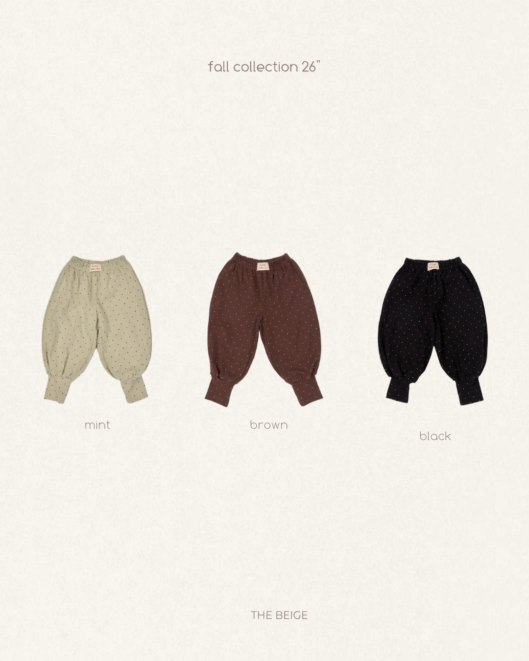 ［The beige］Aladdin Dot Pants