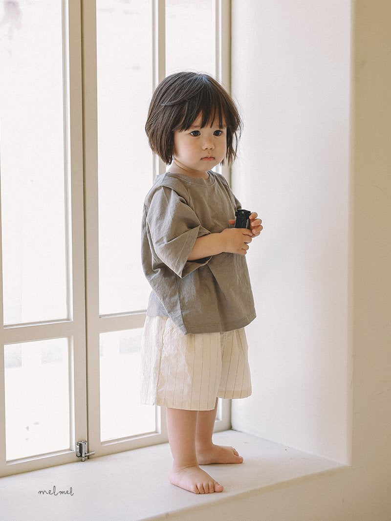 ［melmel］Stripe short pants