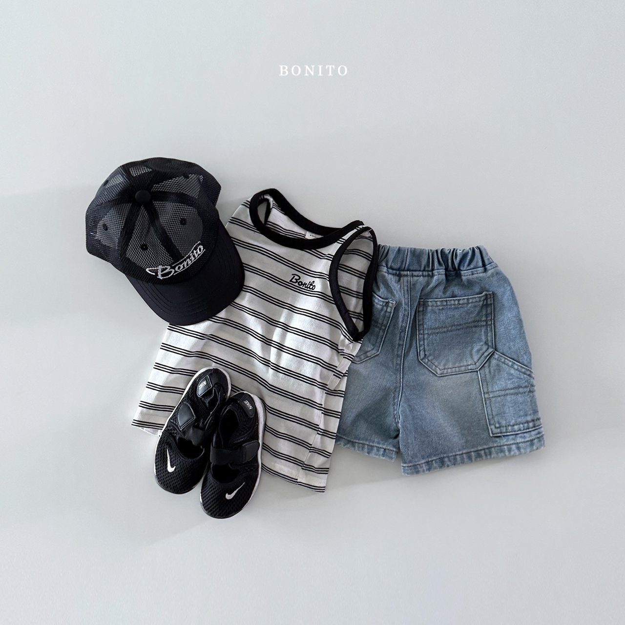 ［Bonito］Double stripe sleeveless