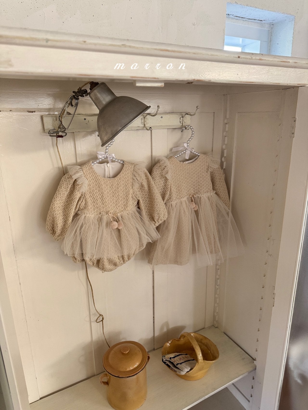 ［marron］Cherry shasha dress