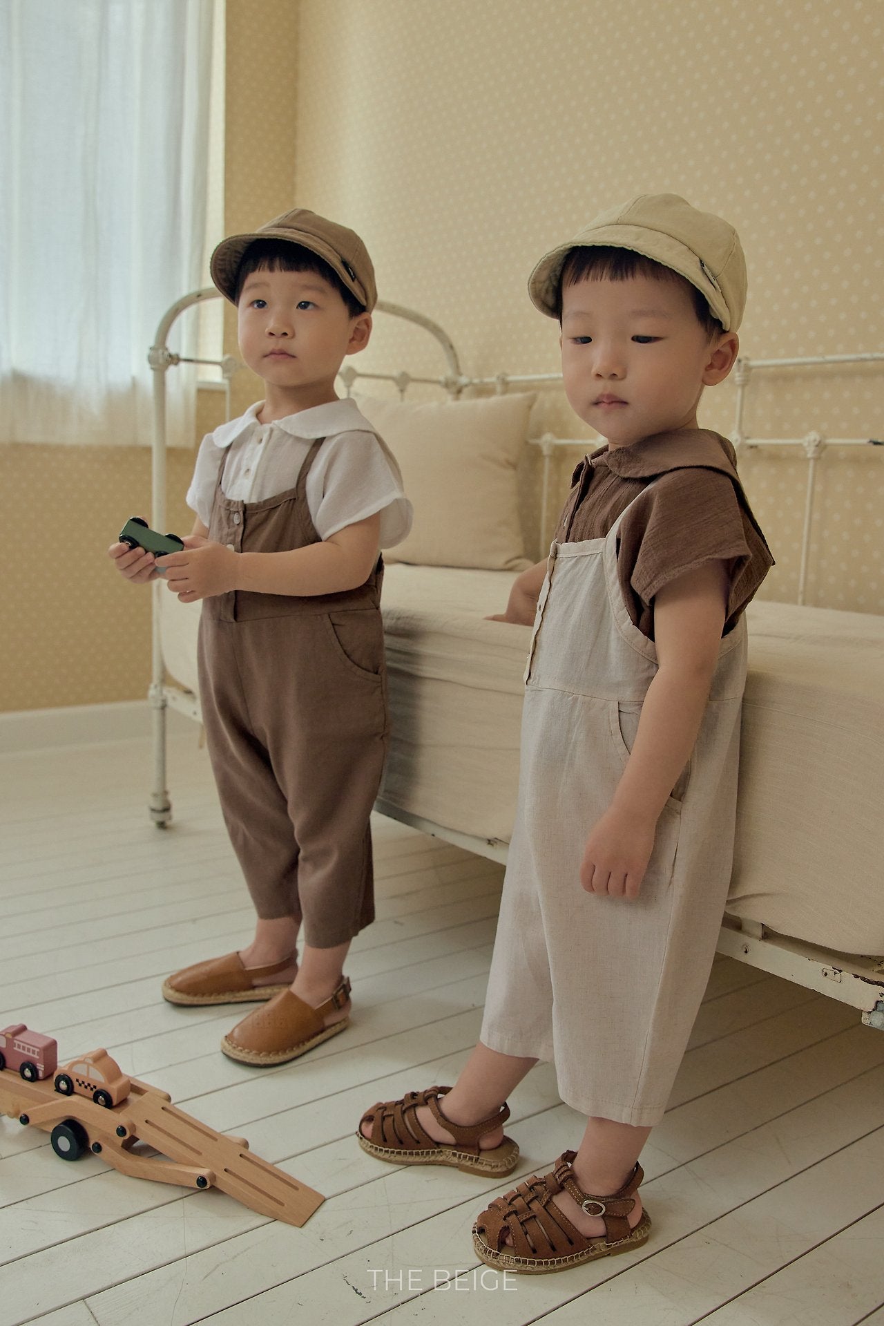 ［The beige］Binding overalls