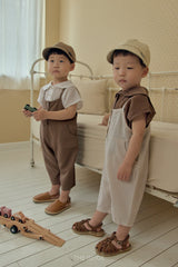 ［The beige］Binding overalls