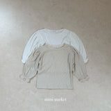 ［mimi market］Eyelet lace puff tops