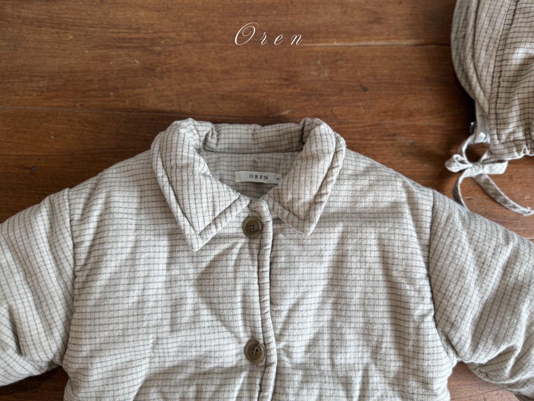 ［OREN］Baguette check padding jumper (3oz)