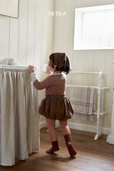 ［jujua］Pocket check balloon pants