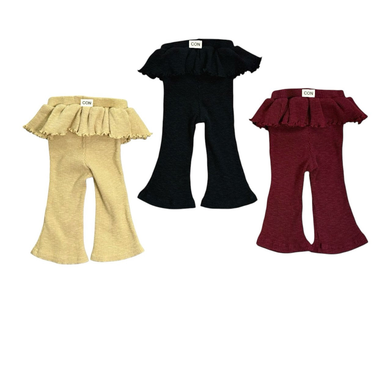 ［con］Frill flare leggings