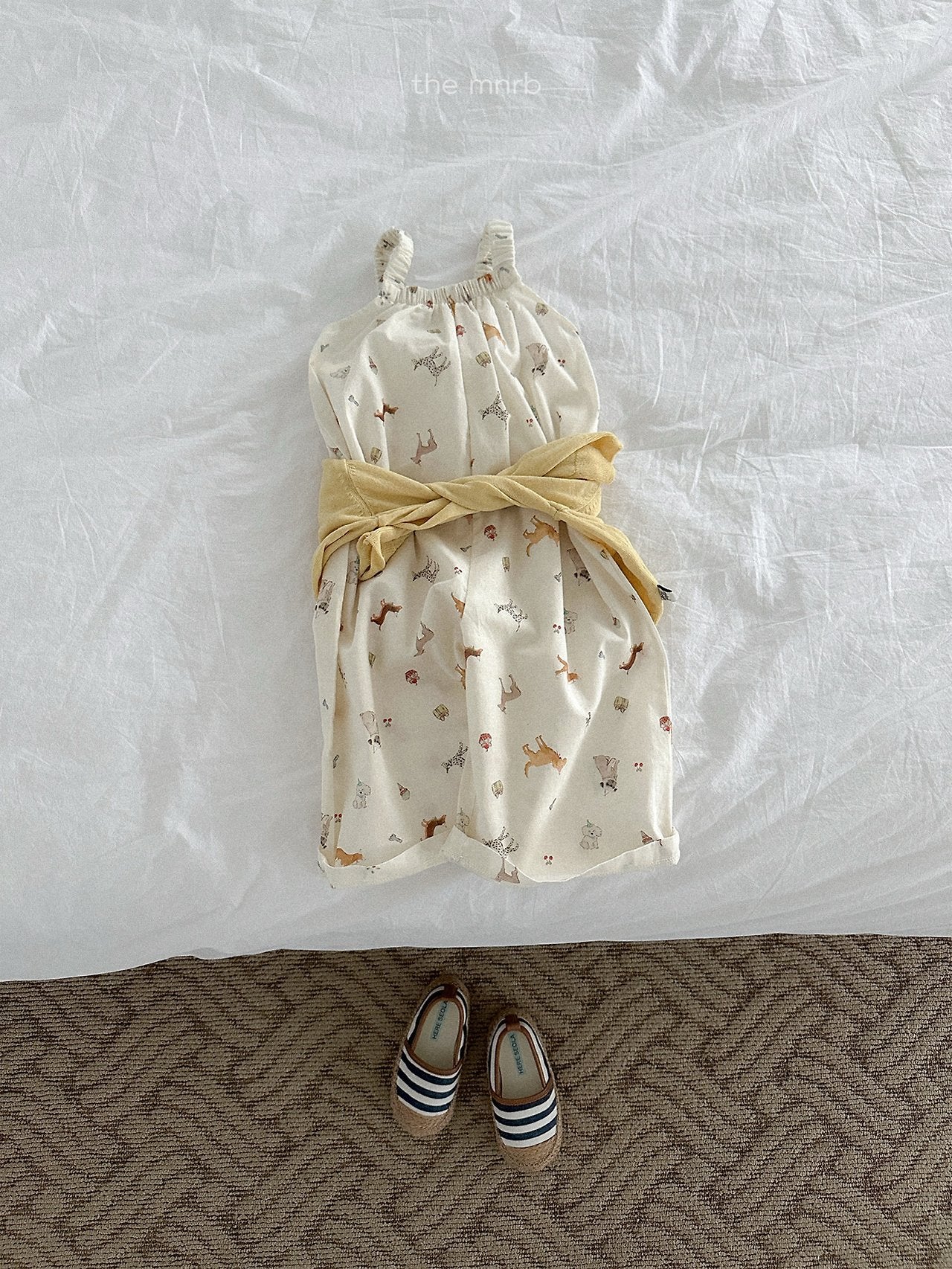 ［minirobe］Puppy pattern overalls