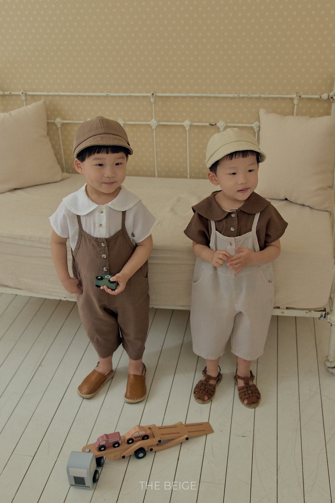 ［The beige］Binding overalls