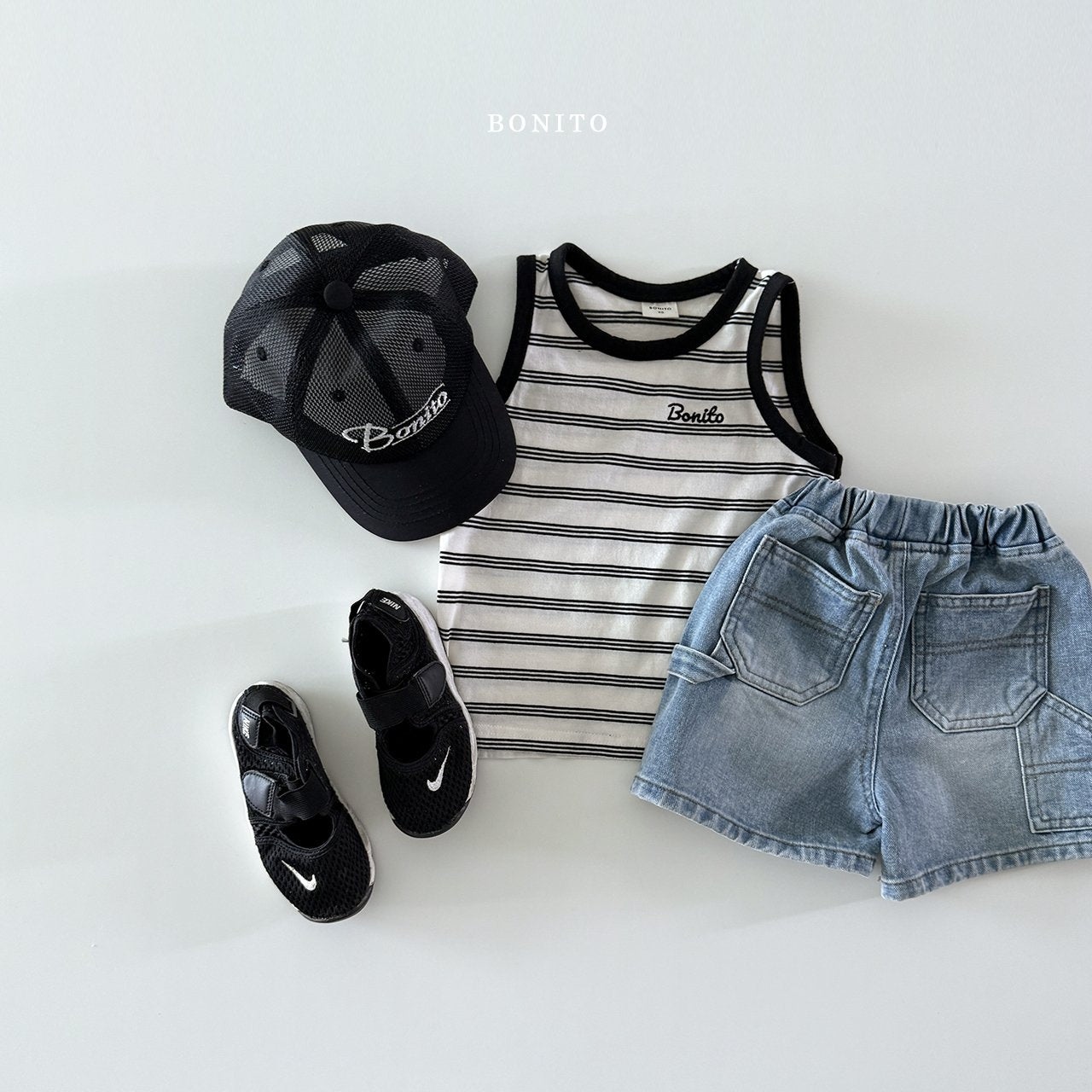 ［Bonito］Double stripe sleeveless