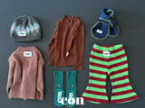 ［con］Choco stripe flare pants