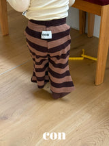 ［con］Choco stripe flare pants