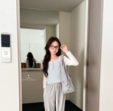 ［comma］Stripe lace camisole