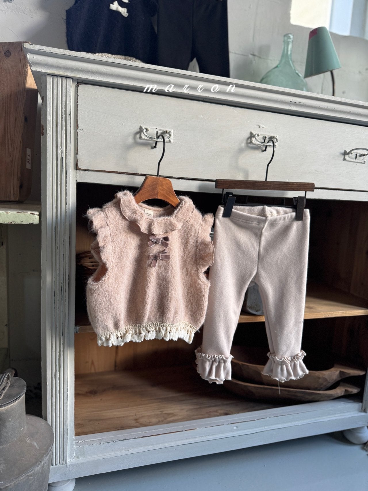 ［marron］Sweetie ribbon vest