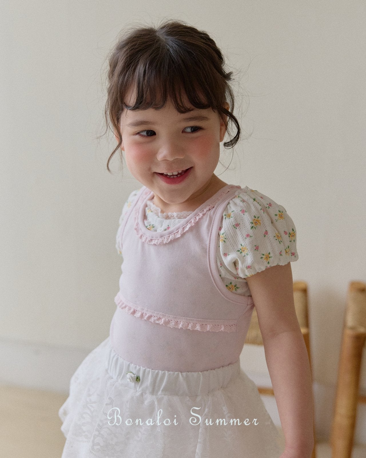 ［Bonaloi］Sweet lace sleeveless