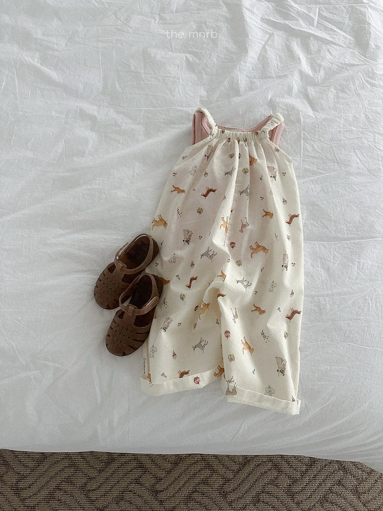［minirobe］Puppy pattern overalls