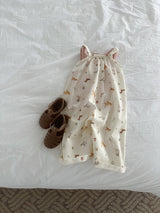 ［minirobe］Puppy pattern overalls
