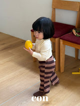 ［con］Choco stripe flare pants